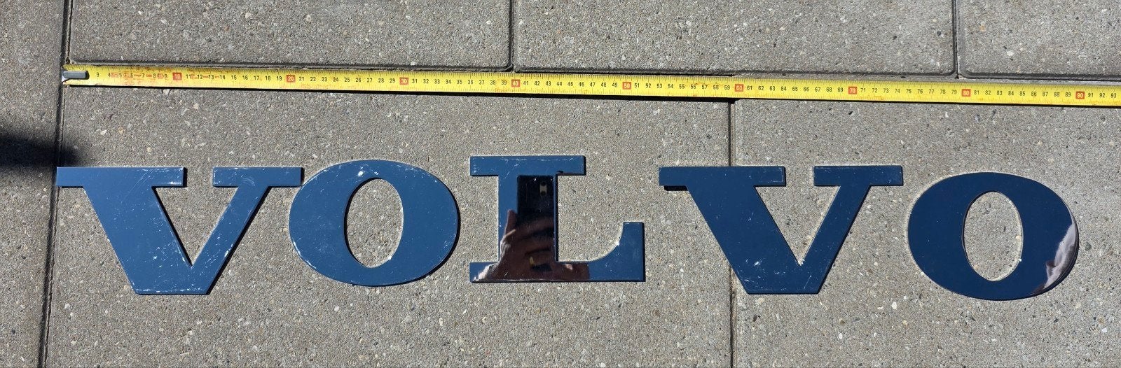 VOLVO letters rvs logo, Ophalen of Verzenden, Lichtbak of (neon) lamp