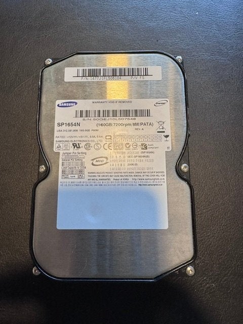 Hdd paralell Ata / IDE 160gb Samsung SP1654N, Computers en Software, Harde schijven, Intern, Gebruikt, HDD, 160GB