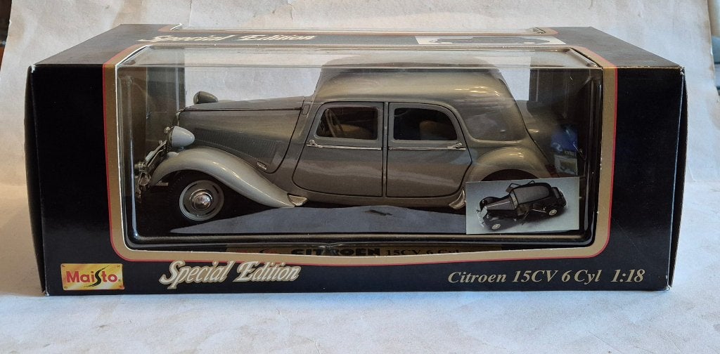 Citroen 15 CV modelauto 1:18 in doosje, Ophalen of Verzenden, Zo goed als nieuw, Auto, Maisto