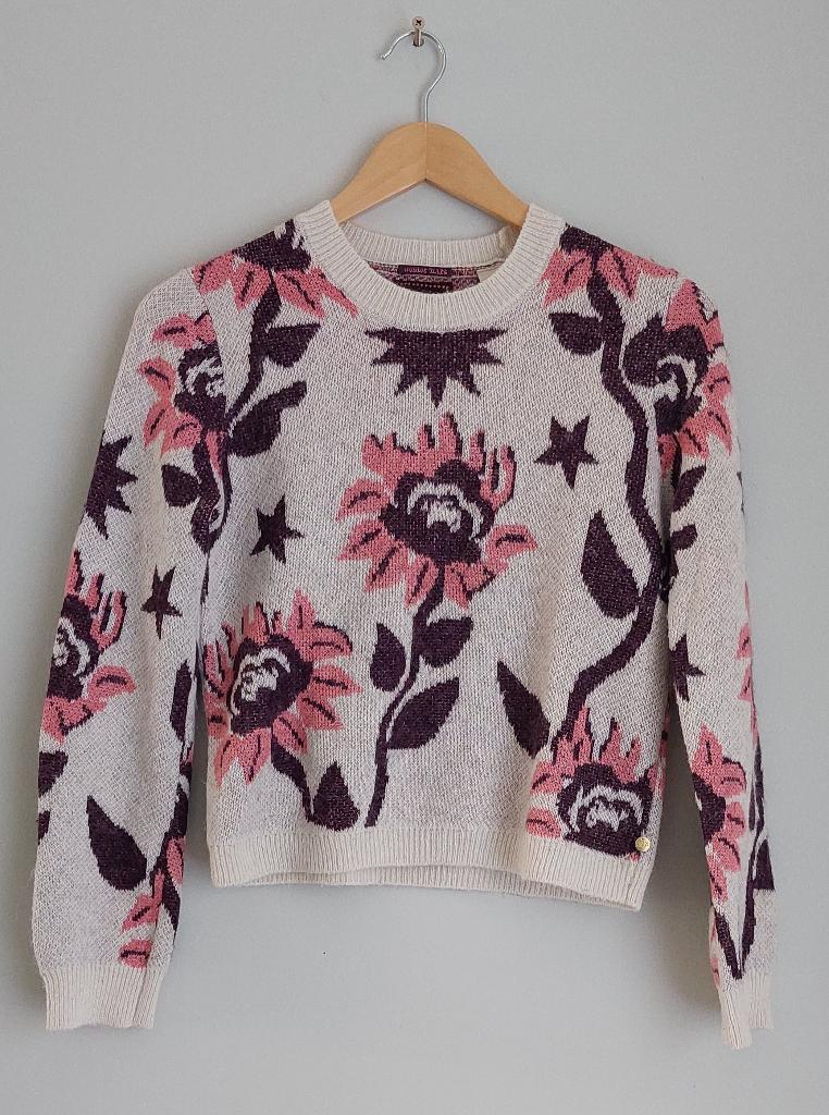 Scotch & Soda - gebloemde trui (maat 164 / 14), Meisje, Trui of Vest, Ophalen of Verzenden, Zo goed als nieuw