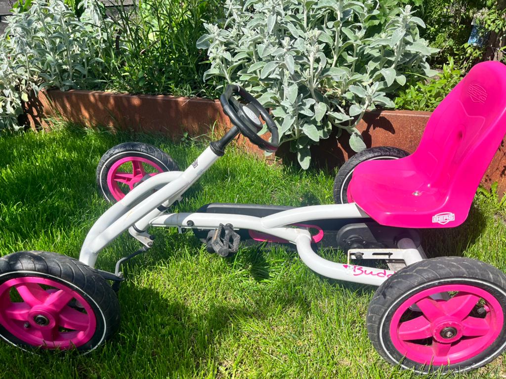 BERG Buddy White skelter roze/wit – nette staat, Kinderen en Baby's, Speelgoed | Buiten | Skelters, Ophalen, Zo goed als nieuw