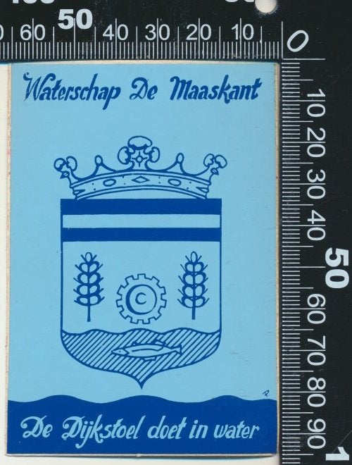 Sticker: Waterschap De Maaskant - Oss (5), Ophalen of Verzenden, Zo goed als nieuw, Dier en Natuur