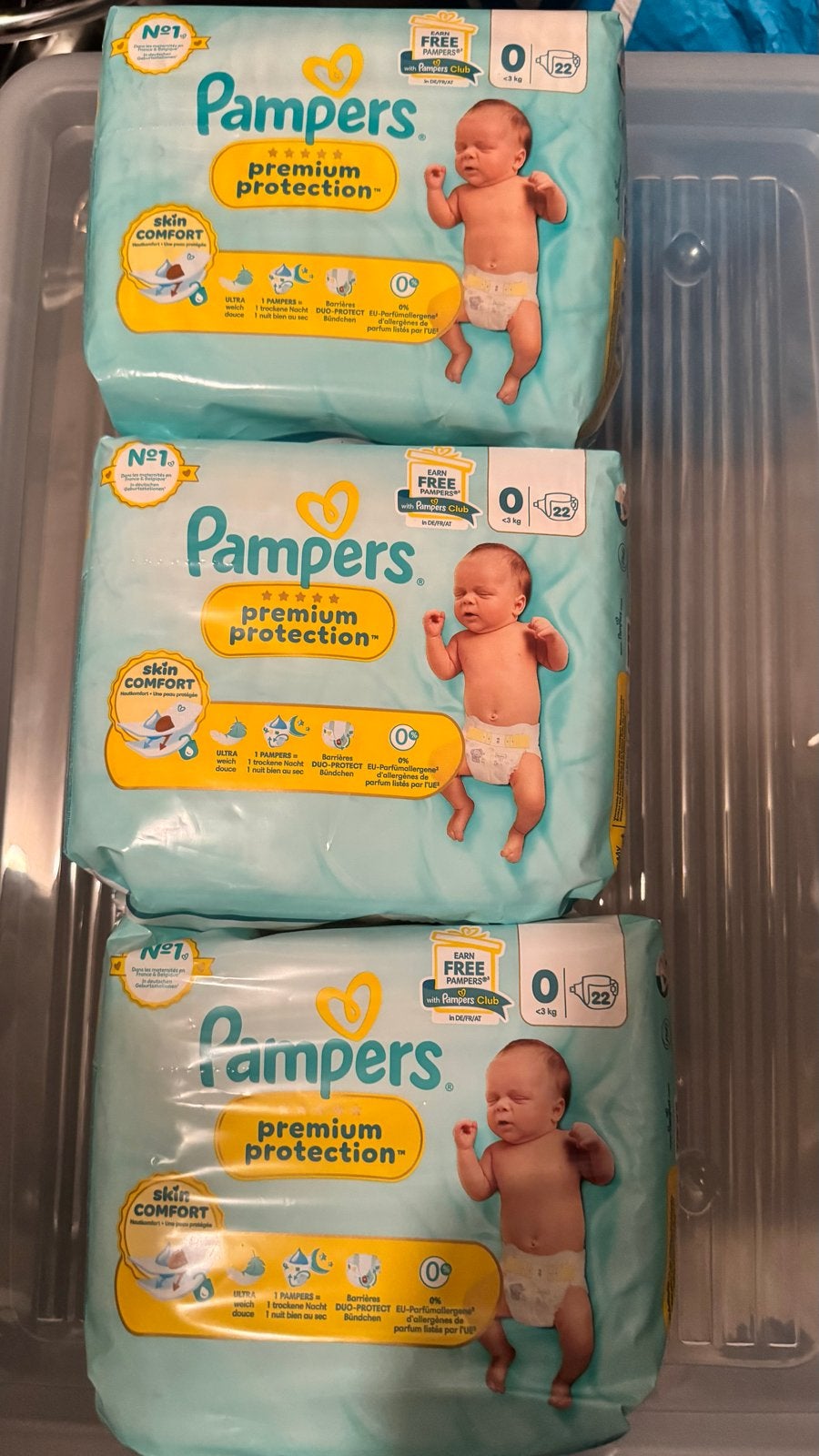 Pampers Premium Protection Maat 0 (22 luiers per pak), Ophalen, Nieuw