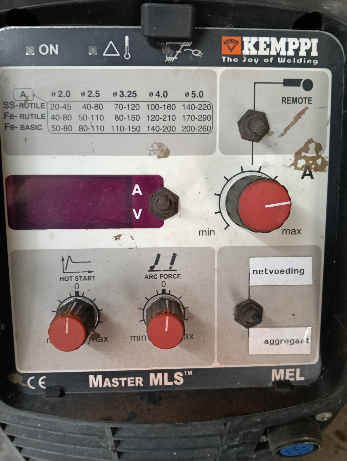 las apparaat  380 v  kemppi, Doe-het-zelf en Verbouw, Ophalen of Verzenden, Gebruikt, 250 ampère of meer, Elektroden