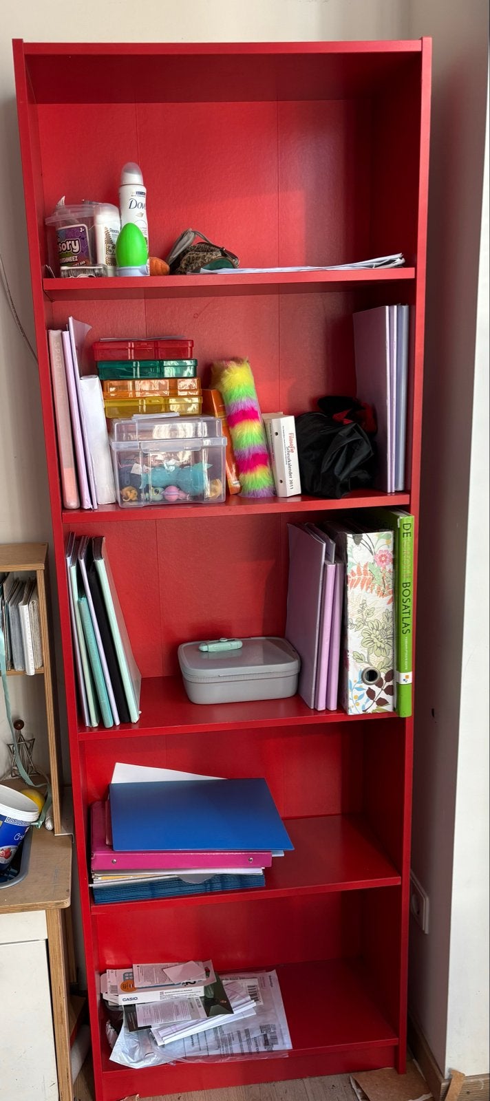 IKEA Billy Boekenkast Rood, Ophalen, Met plank(en), Gebruikt, 50 tot 100 cm