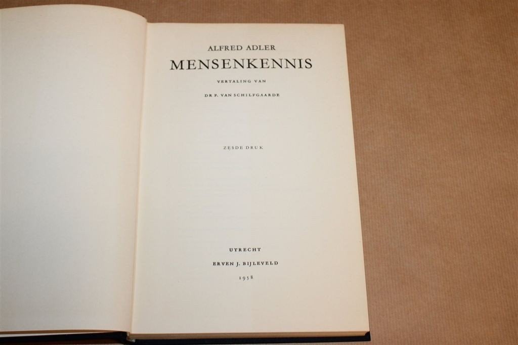 Mensenkennis — Alfred Adler Psychologie Klassieker 1958, Boeken, Ophalen of Verzenden, Gelezen