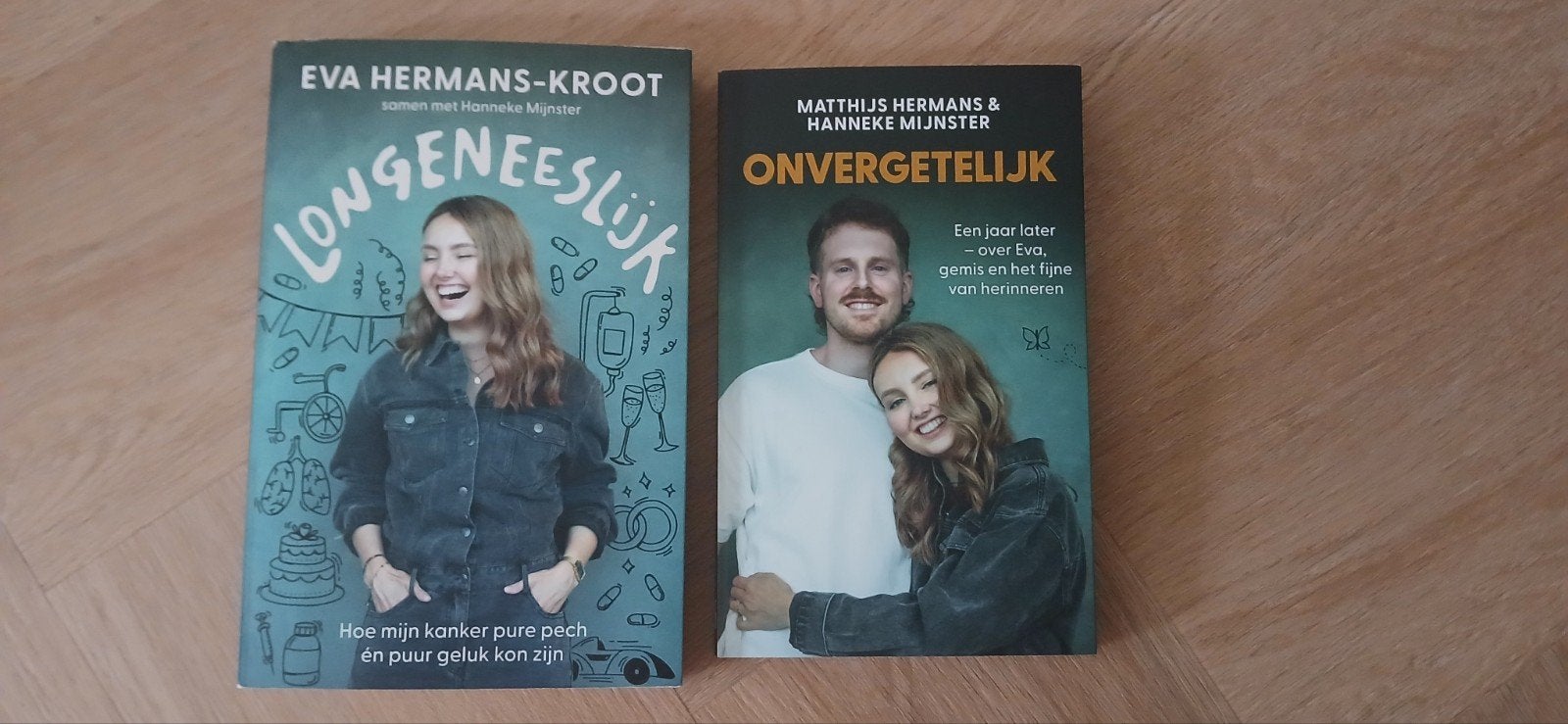 2 boeken Eva Hermans-Kroot  Zgan longeneeslijk onvergetelijk, Boeken, Ophalen of Verzenden, Nederland, Eva Hermans-Kroot, Zo goed als nieuw