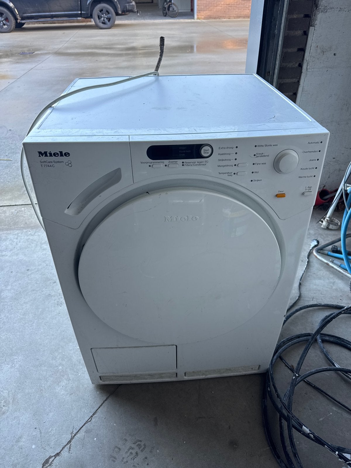 Miele T 7744 C SoftCare System wasdroger (defect), Ophalen of Verzenden, Niet werkend, Voorlader, Condens