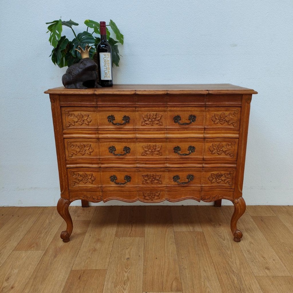 Vintage Queen Ann ladekast commode dressoir ladekastje 204, Valkenswaard, Gebruikt, Info@flashbackfurniture.nl, Eikenhout