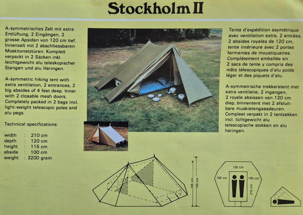 Kamperen2: Lichtgewicht trekkerstent Cadé Stockholm II, Ophalen of Verzenden, Gebruikt, Tot en met 2
