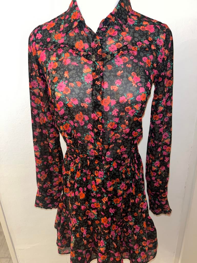 Blouse met rok bloemenprint (Nicolette van Dam), Ophalen of Verzenden, Zo goed als nieuw