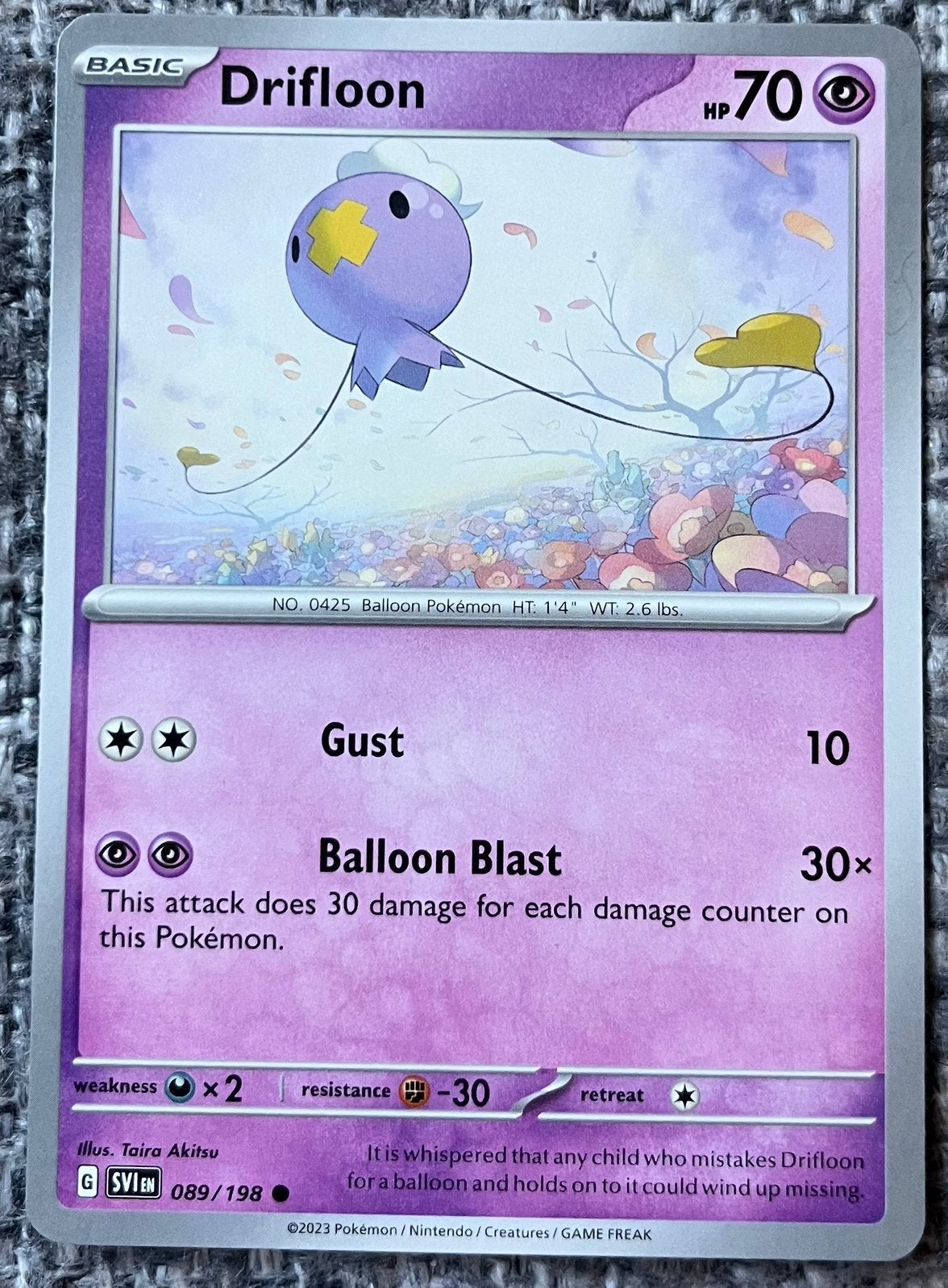 Pokémonkaart van Drifloon (425) •Scarlet & Violet (089/198), Verzenden, Nieuw, Losse kaart