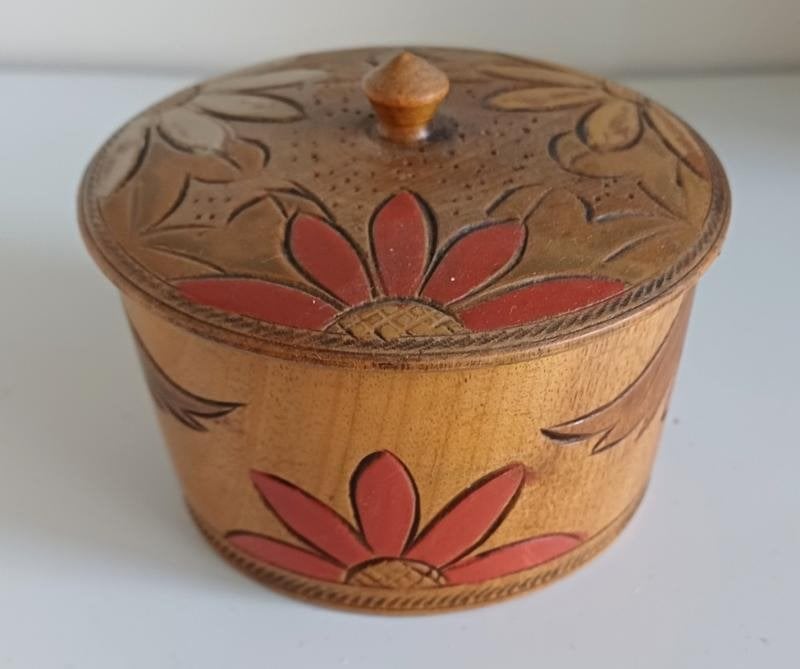 Amsterdamse school dekseldoos (batik stijl) 1920, Ophalen of Verzenden