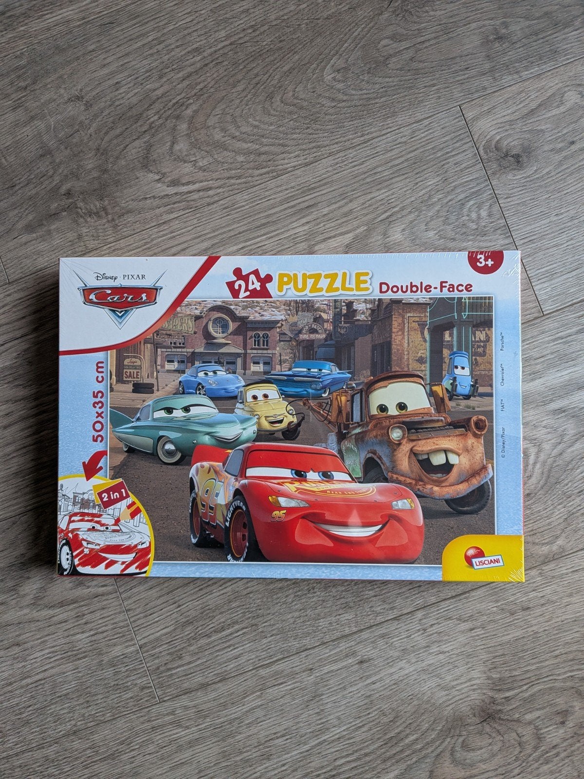 Disney Pixar Cars 24-delige Dubbelzijdige Puzzel Nieuw, Ophalen of Verzenden, 10 tot 50 stukjes, Nieuw, 2 tot 4 jaar
