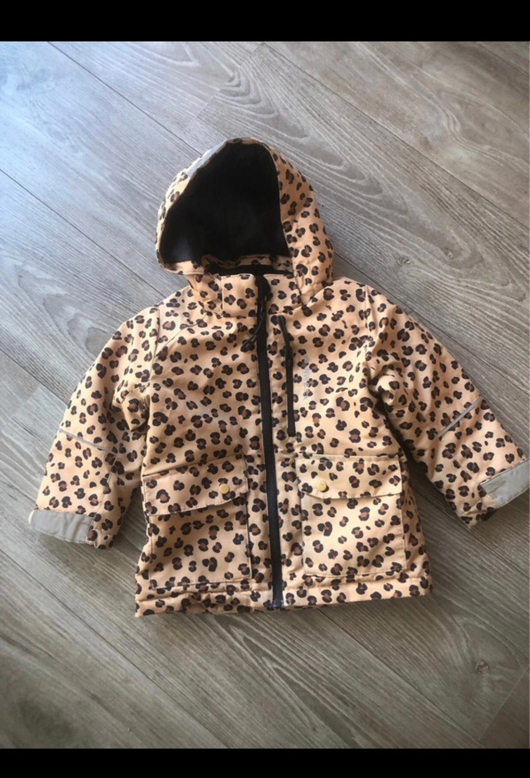 Gave panterprint jas - Maat 92 - H&M, Ophalen of Verzenden, Zo goed als nieuw, Meisje, Jas