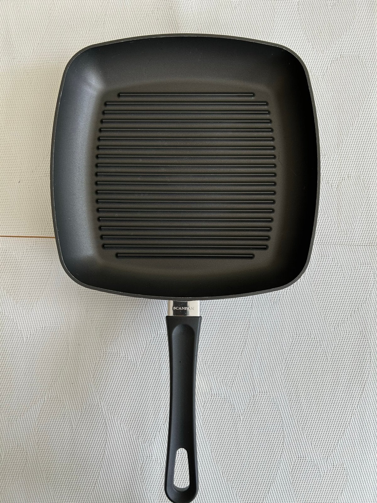 Scanpan Titanium Keramische Grillpan - Zo goed als nieuw, Antiaanbaklaag, Overige typen, Aluminium, Ophalen of Verzenden