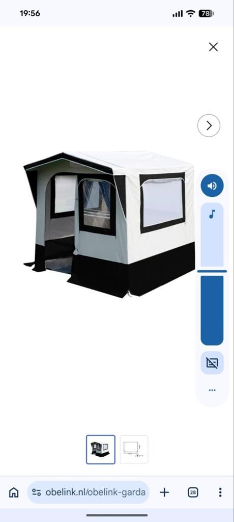 Obelink Garda 210 keukentent +binnentent, Caravans en Kamperen, Tenten, Ophalen, Zo goed als nieuw, Tot en met 2