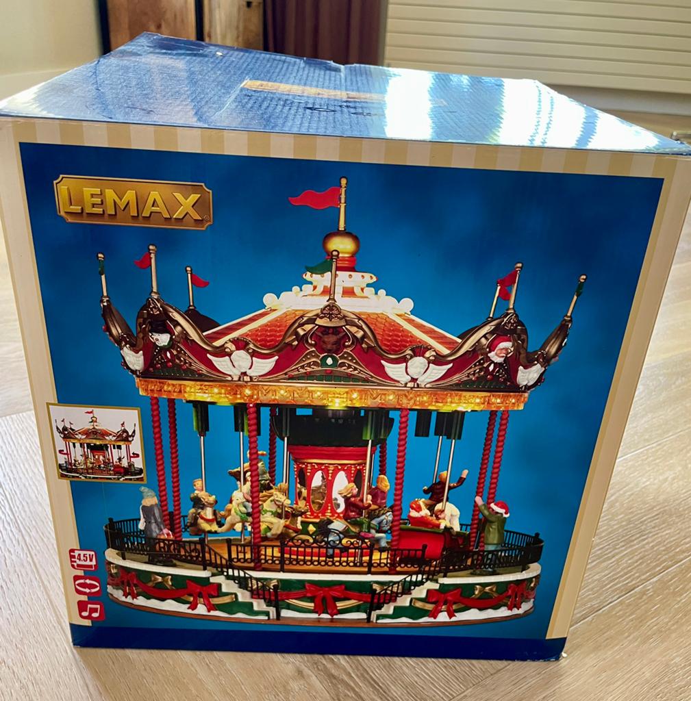 Lemax Draaimolen Carrousel - Licht & Muziek - Kerstdorp, Diversen, Ophalen of Verzenden