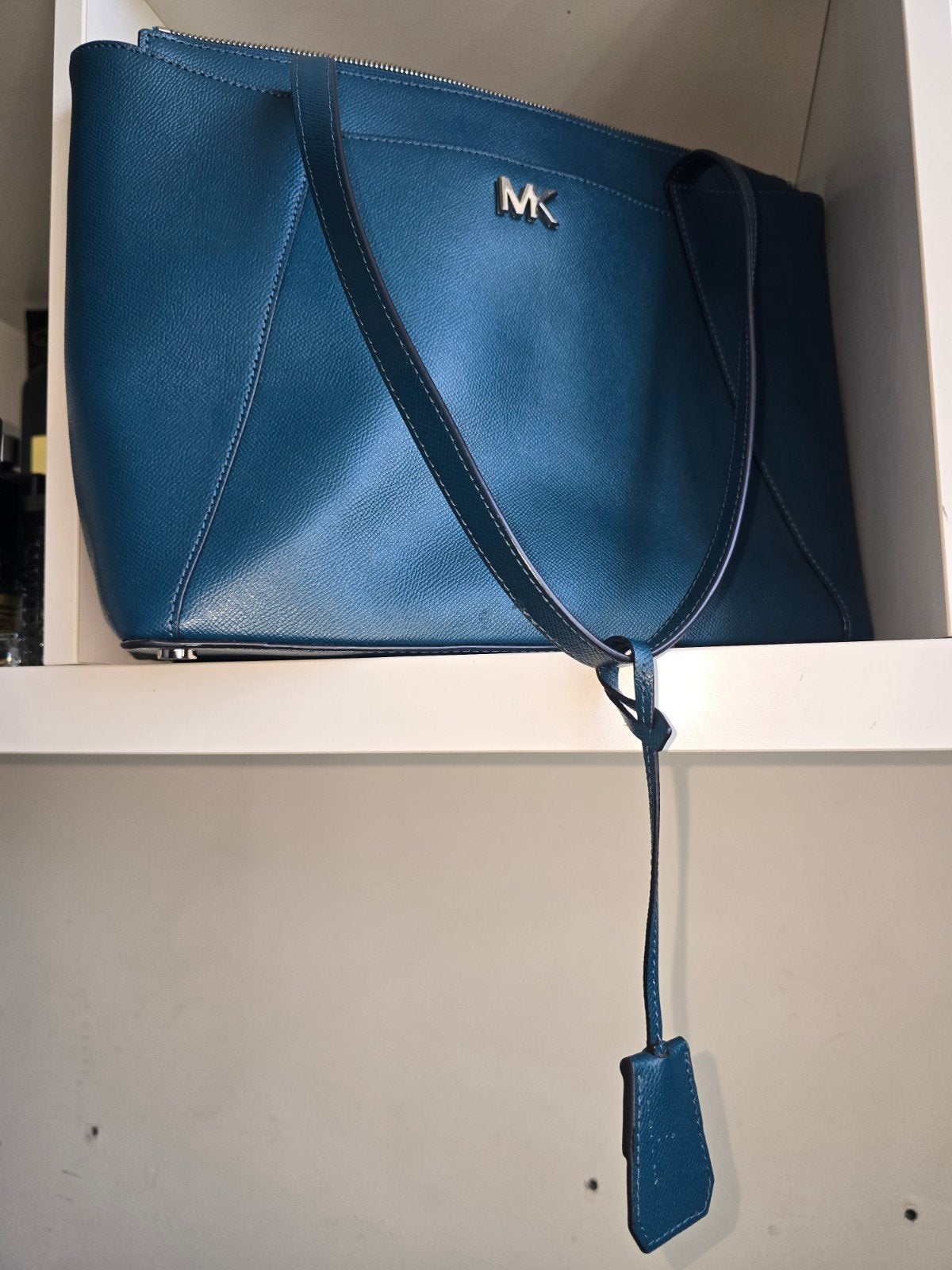 Michael Kors Handtas - Blauw, Ophalen of Verzenden, Zo goed als nieuw, Blauw, Handtas