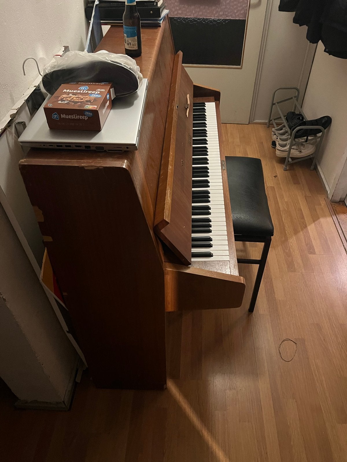 Geyer Piano - Klassiek + kruk MOET WEG, Ophalen, Gebruikt, Bruin, Piano