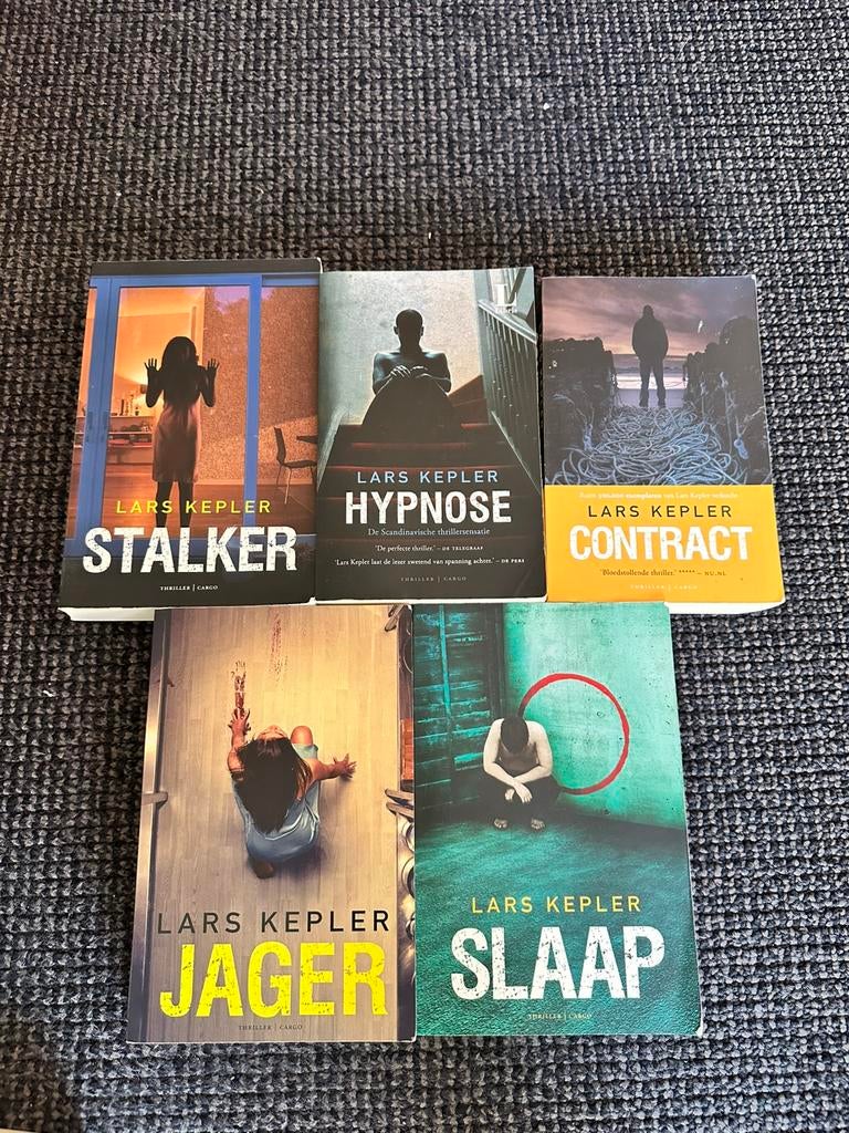 5 thrillers van Lars Kepler, Ophalen of Verzenden, Gelezen