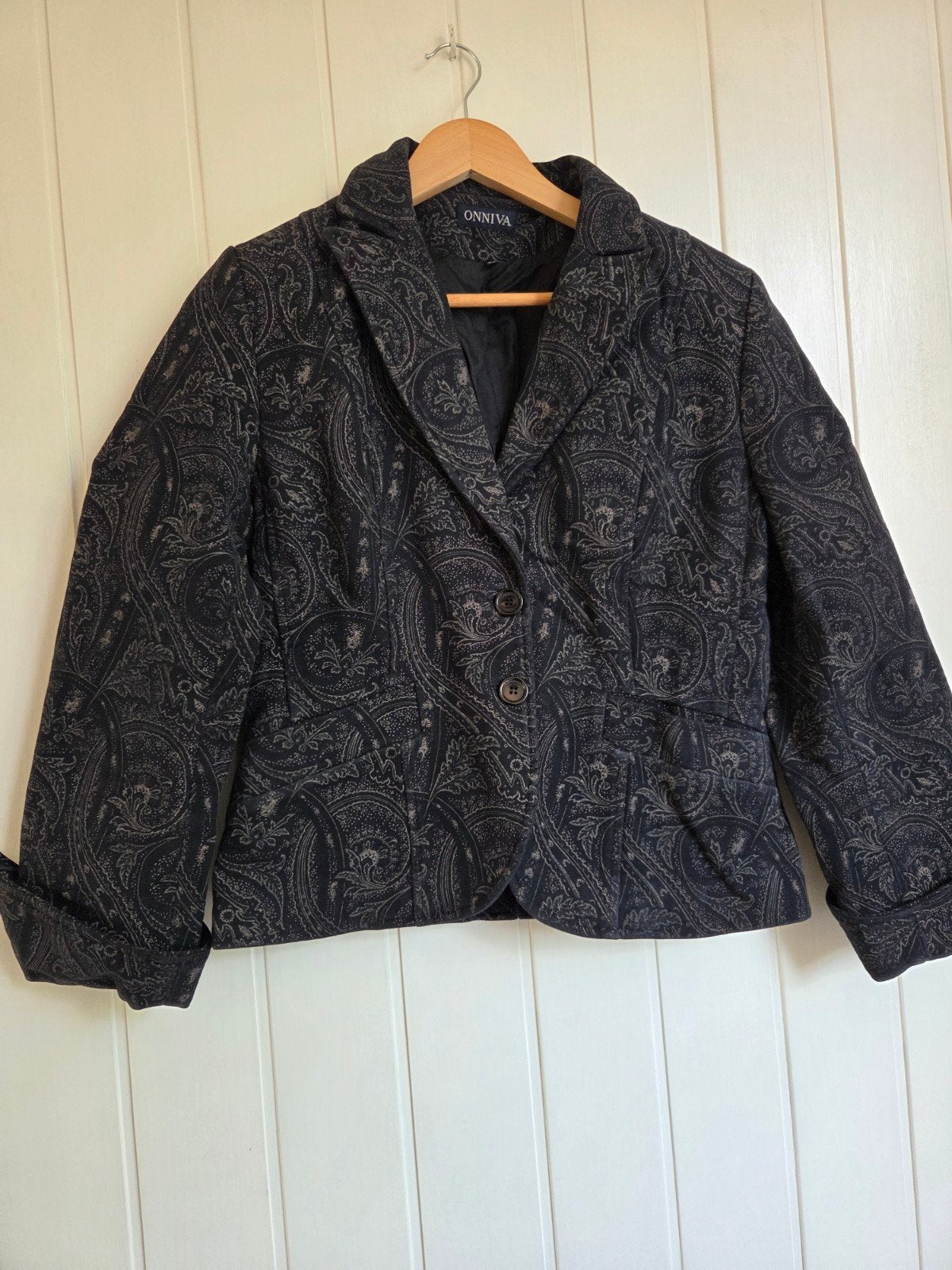 Onniva donkergrijze blazer, Kleding | Dames, Maat 38/40 (M), Onniva, Ophalen of Verzenden, Zo goed als nieuw