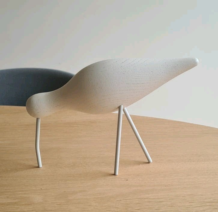 Normann Copenhagen Shorebird Wulp - Wit gelakt eikenhout, Hout, Ophalen of Verzenden, Zo goed als nieuw, Wit