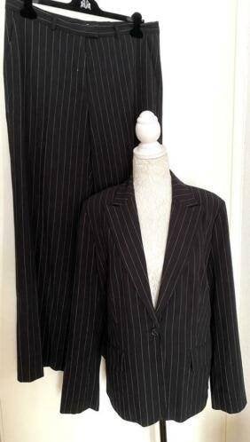 Brandtex kostuum; jasje en pantalon maat 44 [DM], Kostuum of Pak, Zwart, Maat 42/44 (L), Ophalen of Verzenden