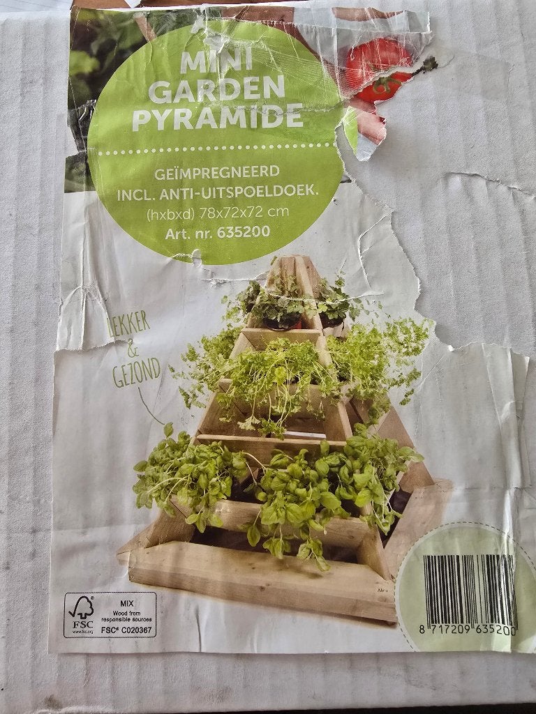 mini tuin piramide hout, Ophalen, Vierkant, Nieuw, Balkon