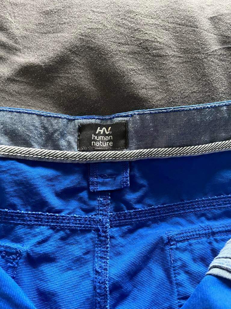 AANBIEDING!! Human Nature Cargo Shorts - Maat XL - Blauw, Kleding | Heren, Broeken en Pantalons, Ophalen of Verzenden, Zo goed als nieuw