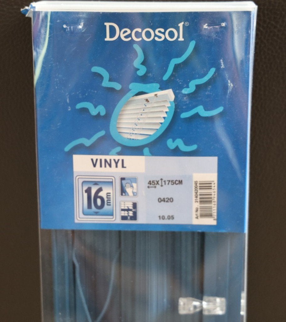 NIEUW Decosol luxaflex (vinyl) - 16mm - 45cm x 175cm - Blauw, Ophalen, Jaloezie, Overige merken, Blauw
