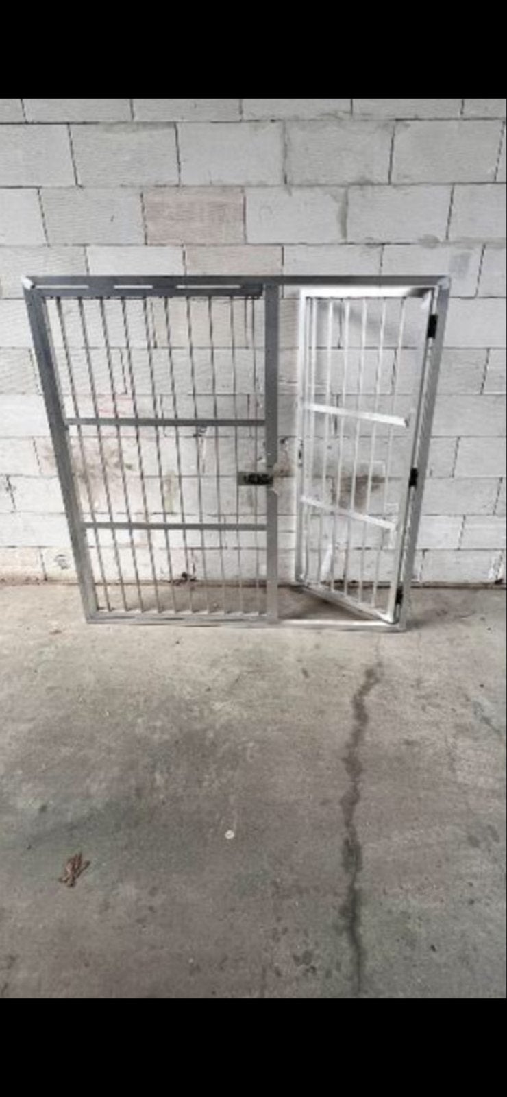 Stalen hekwerk met poort - Gegalvaniseerd, Ophalen, Hondenkennel, 110 cm of meer, 100 cm of meer