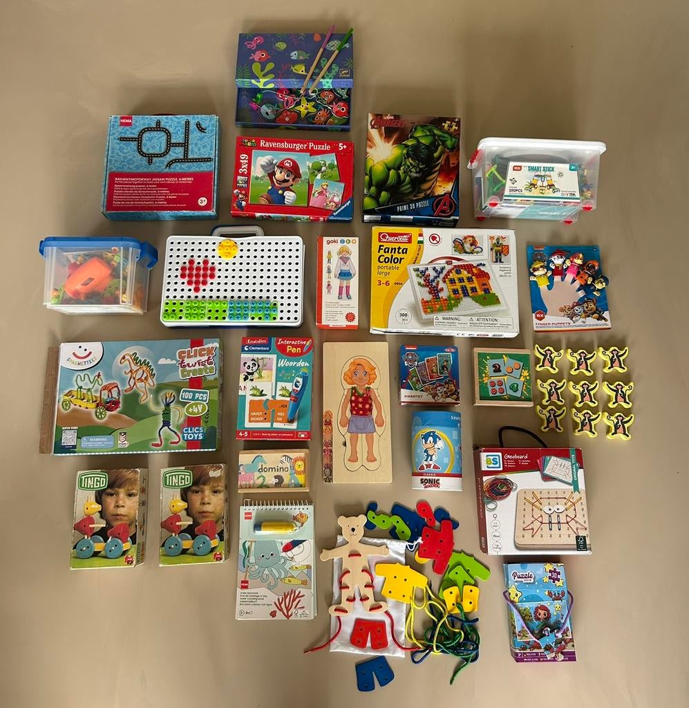 Partij speelgoed en puzzels, Ophalen of Verzenden, Zo goed als nieuw
