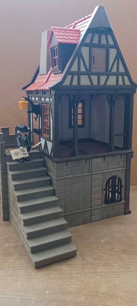 playmobil groot middeleeuws vakwerkhuis, Ophalen of Verzenden, Gebruikt, Los playmobil
