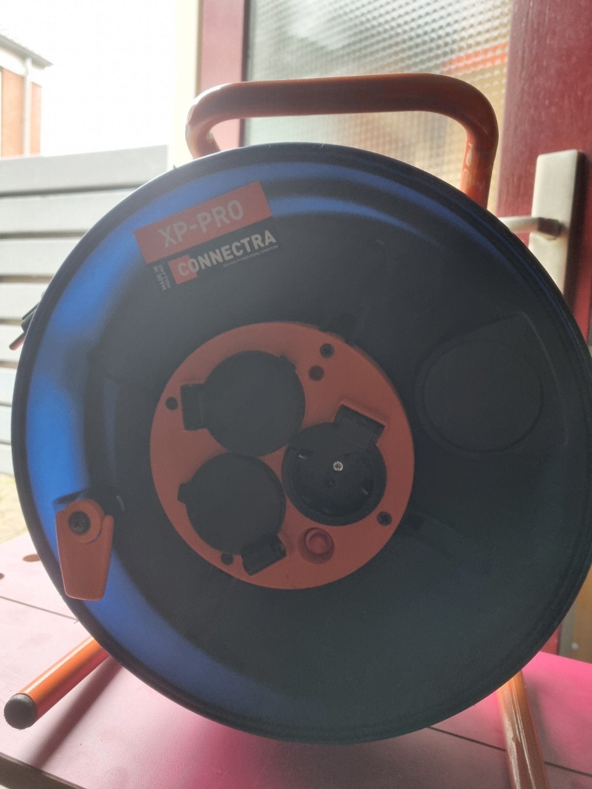 XP-PRO CONNECTRA Kabelhaspel met 3 stopcontacten, Ophalen of Verzenden, Gebruikt, Kabel of Snoer