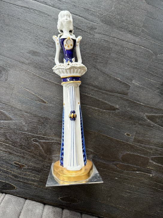 Antieke porseleinen ballerina beeldje, Ophalen of Verzenden