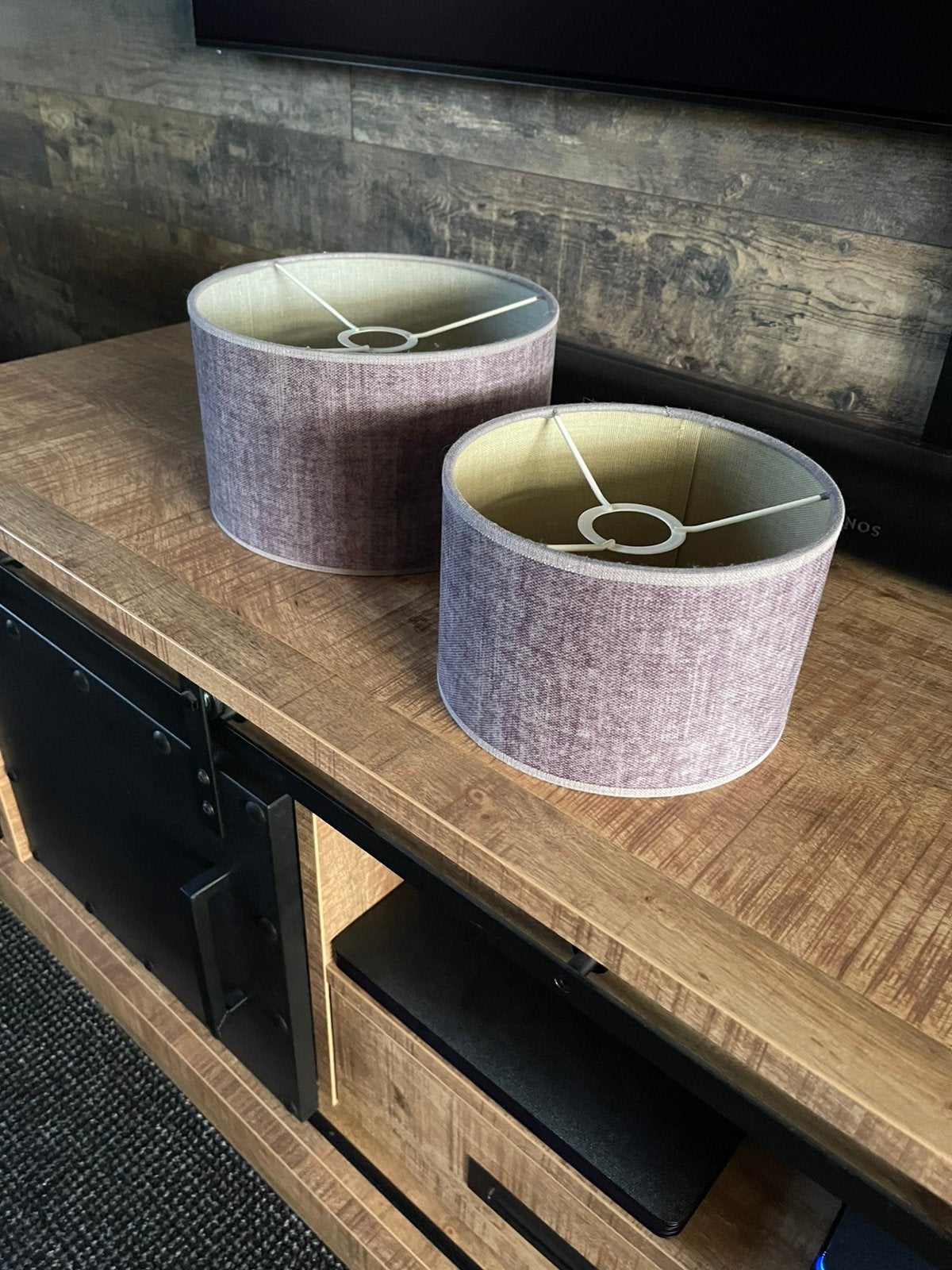 2 nieuwe lampen kappen Taupe kleur, Ophalen, Zo goed als nieuw, Rond, Minder dan 25 cm