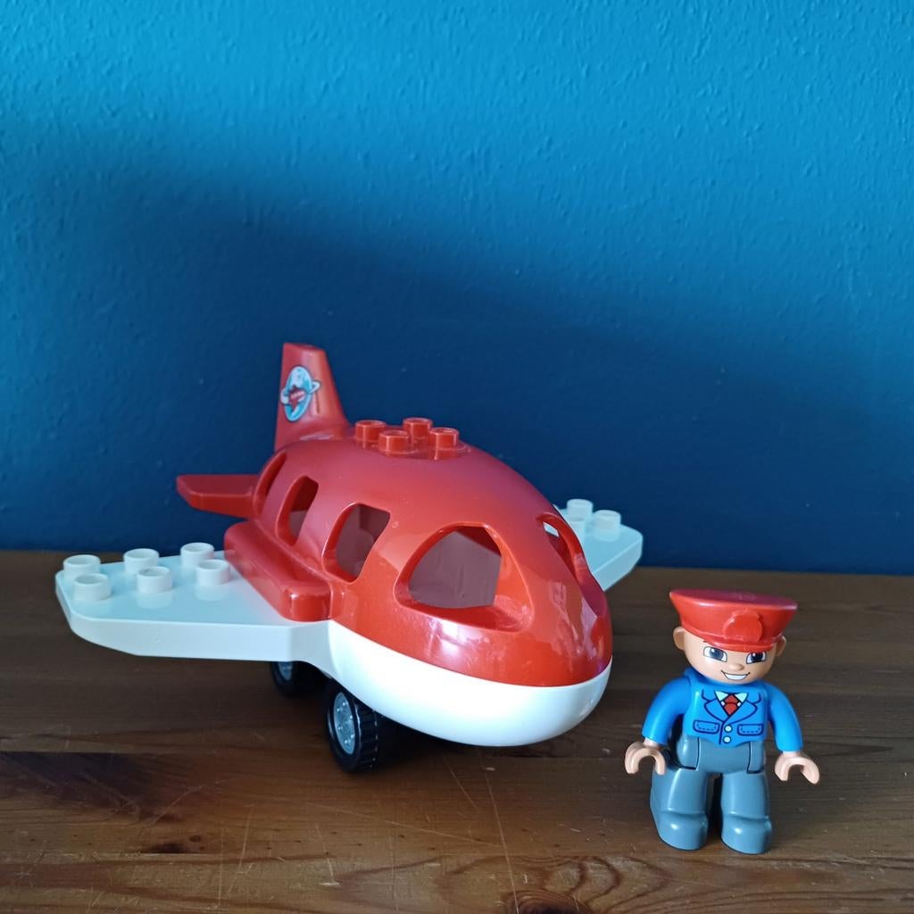 Duplo lego Vliegtuig rood geel Duikboot, Ophalen of Verzenden, Zo goed als nieuw, Duplo