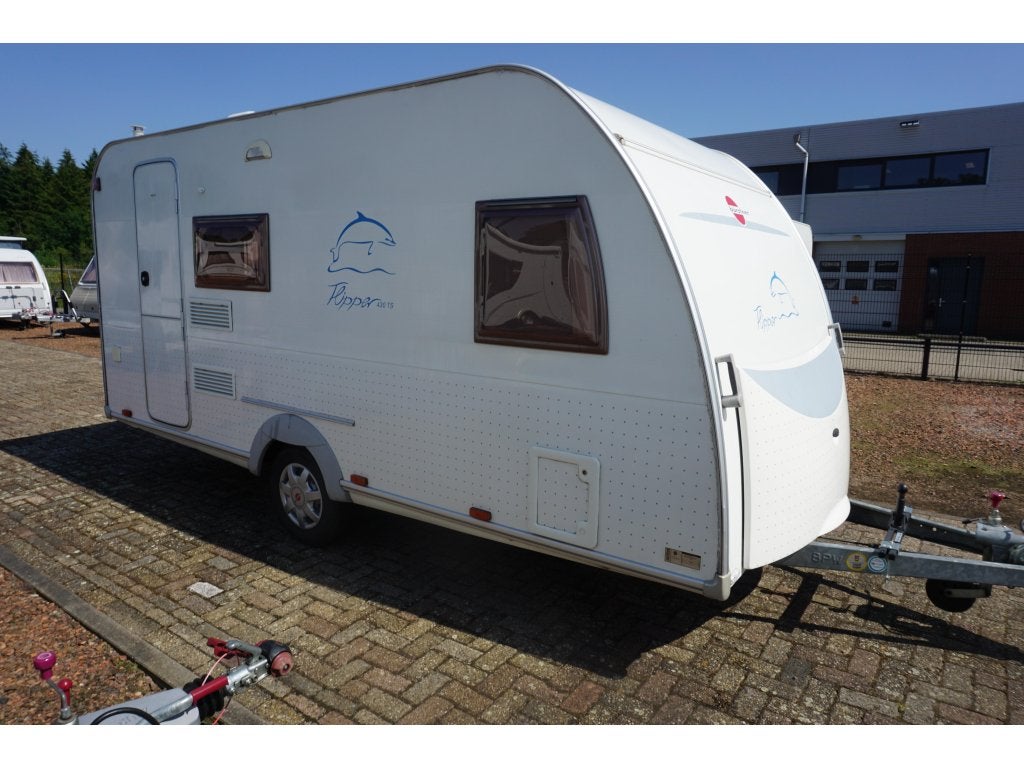Bürstner Flipper 430 TS + voortent + fietsdrager, Caravans en Kamperen, Caravans, Bedrijf, Treinzit, 750 - 1000 kg, Bürstner