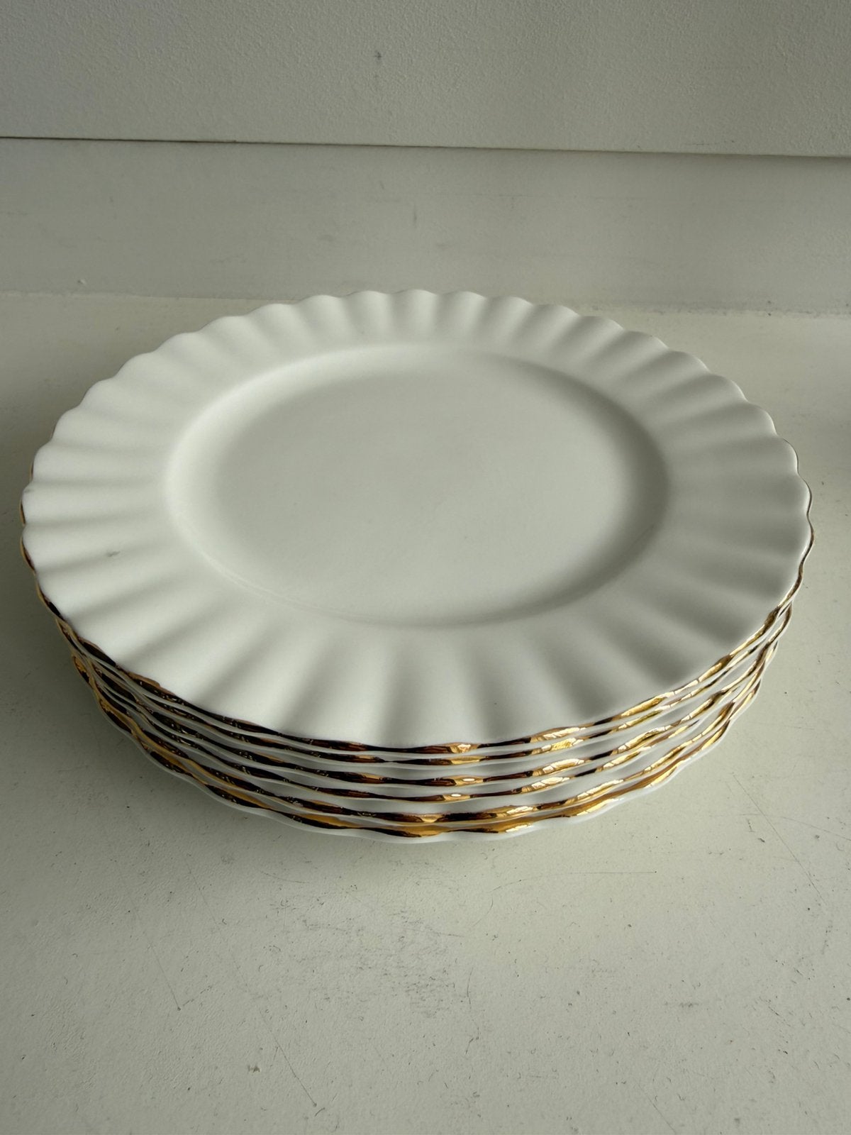 Royal Albert Val d’Or gebaksbordjes set van 6, Ophalen of Verzenden, Zo goed als nieuw, Bord(en), Overige stijlen