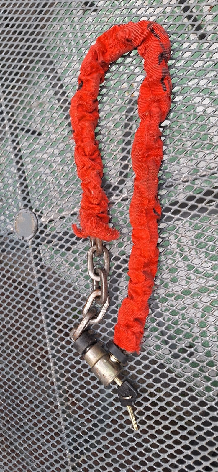 kettingslot axa 1meter met 2 sleutels FIETS SLOT brommer slo, Ophalen of Verzenden, Gebruikt, Kettingslot