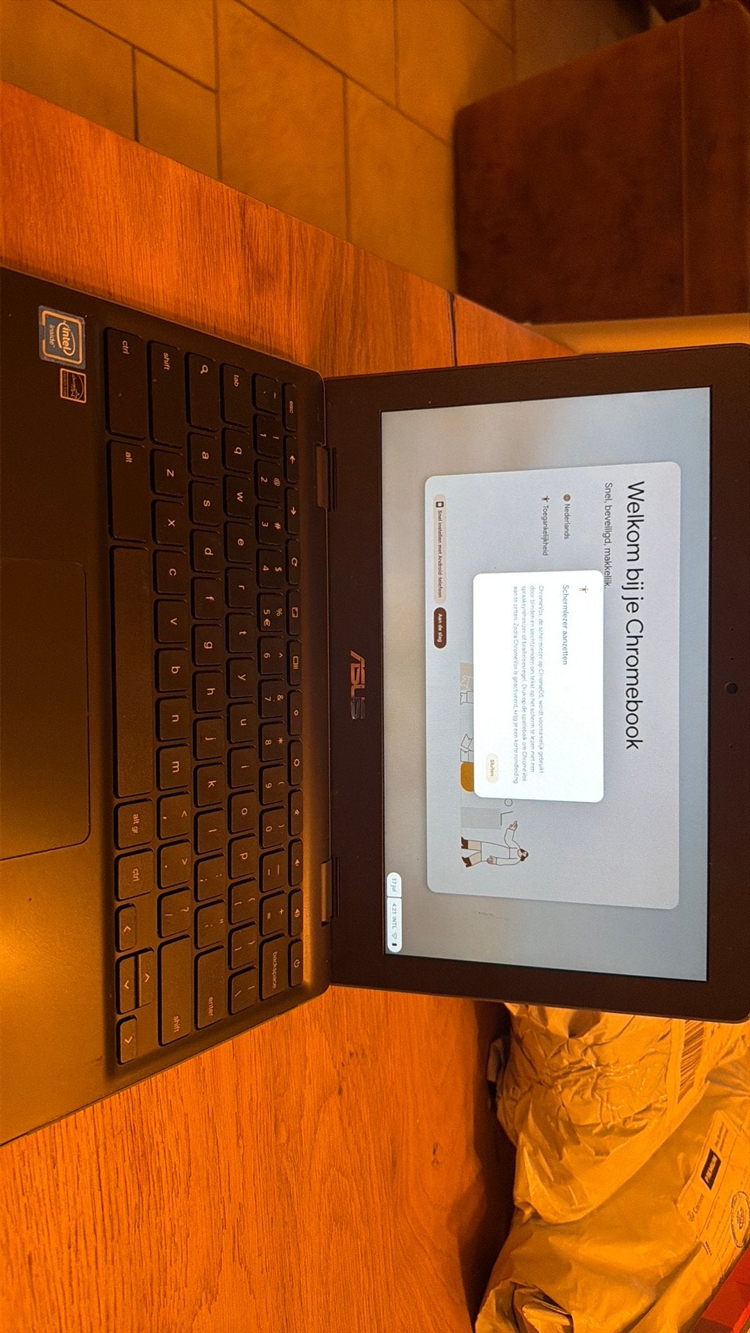 ASUS Chromebook C204MA-BU0010 – goed werkend – gebruikt, Qwerty, Touchscreen, Ophalen of Verzenden, 32 GB of minder