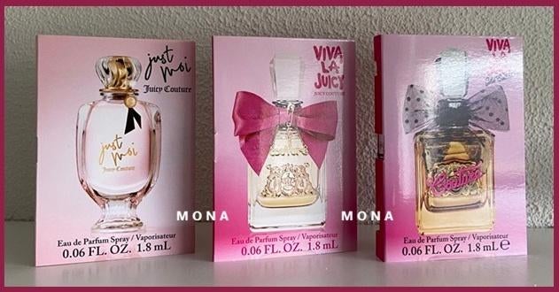 Juicy Couture set 3 parfum samples proefjes testers monsters, Verzenden, Nieuw