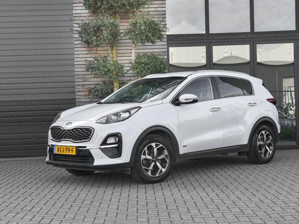 Kia Sportage 1.6 T-GDI 4WD DynamicLine Navi Camra Trekhaak S, Auto's, Stof, Gebruikt, 4 cilinders, Wit
