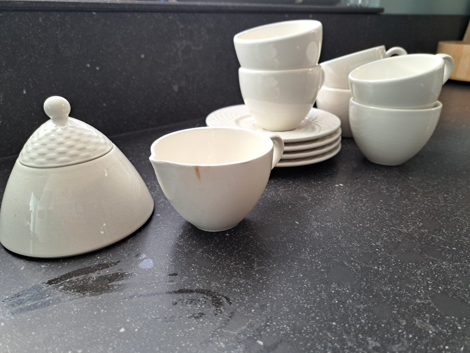 Hema President Servies - kop, schotels, suikerpot,  melkkan, Ophalen, Hema, Gebruikt, Keramiek