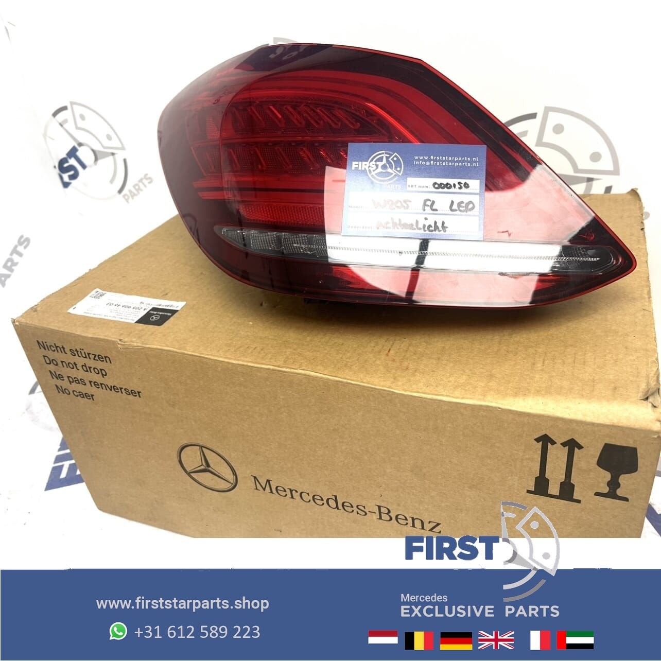 W205 Facelift VOL LED achterlicht LINKS origineel Mercedes C, Auto-onderdelen, Gebruikt, -, Ophalen of Verzenden, -