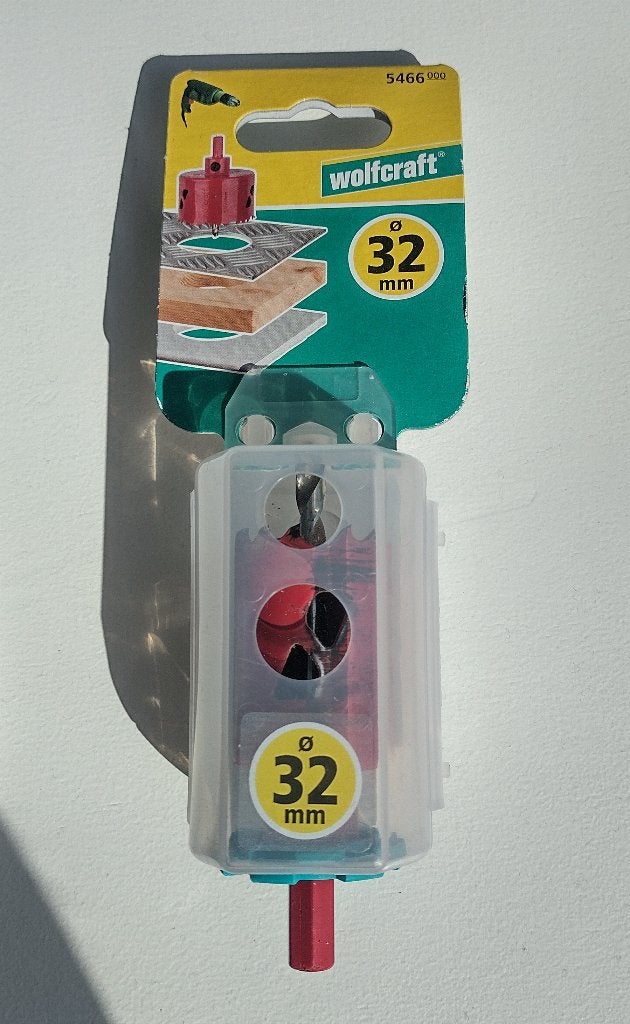 Wolfcraft gatenboor, rond 35 mm, Doe-het-zelf en Verbouw, Ophalen, Zo goed als nieuw, Boormachine