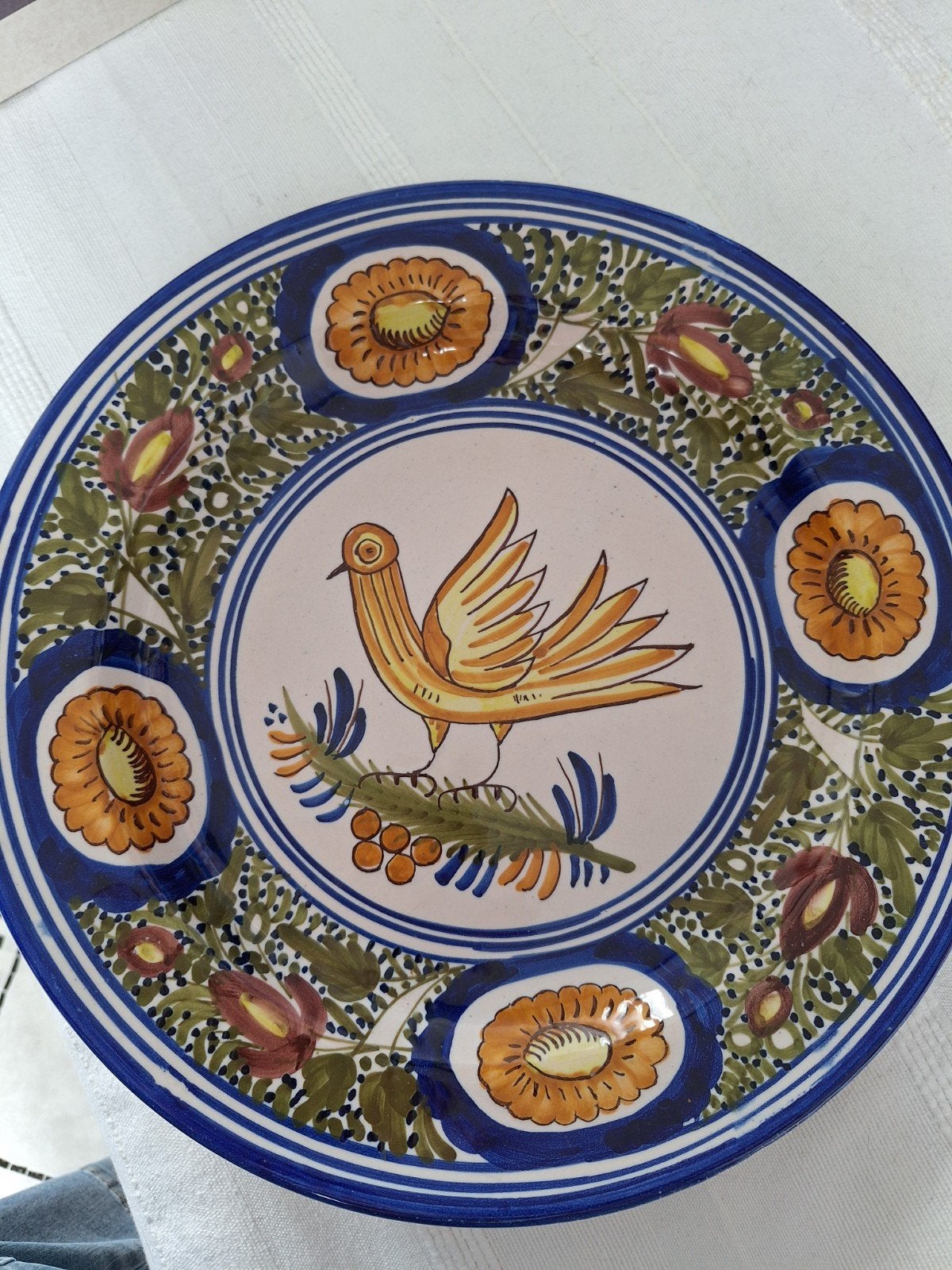 Decoratieve wandbord met vogelmotief, Antiek en Kunst, Ophalen of Verzenden