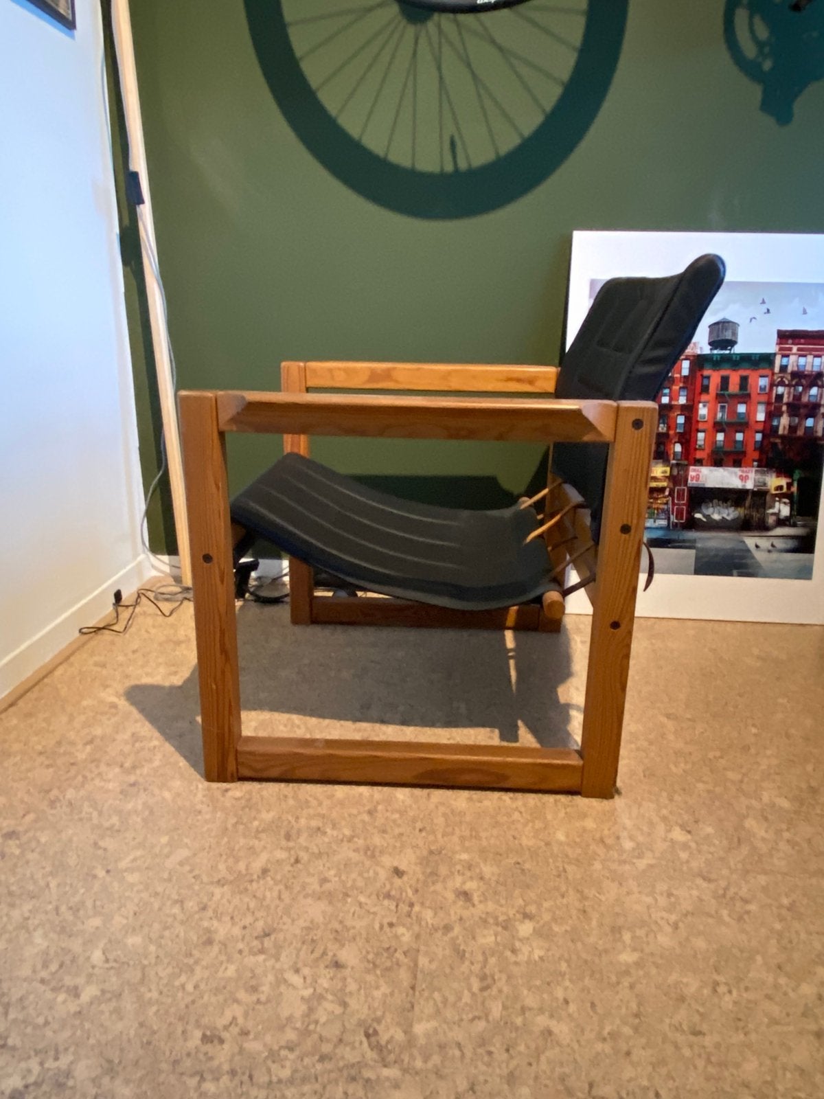 Vintage J.G. Steenkamer voor Creafort Safari stoel, Zwart, Hout, Ophalen of Verzenden, Zo goed als nieuw