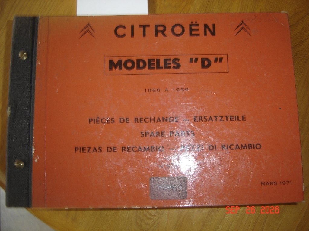 Onderdeel boeken Citroen DS 1966-1969, Ophalen of Verzenden